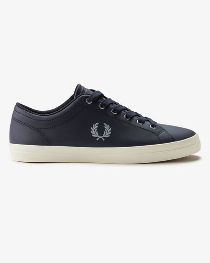 Fred Perry Mens Baseline Leather Trainers - Navy 248