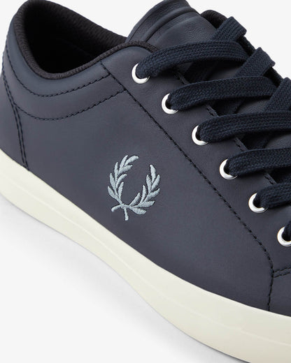 Fred Perry Mens Baseline Leather Trainers - Navy 248