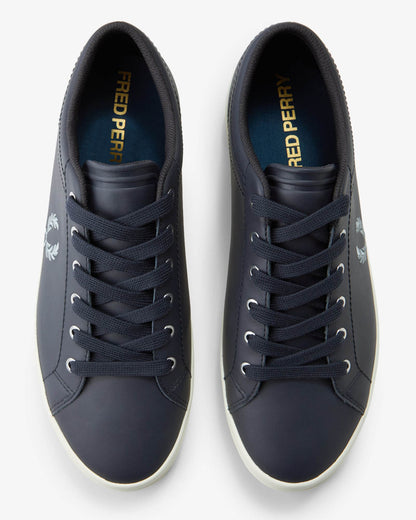 Fred Perry Mens Baseline Leather Trainers - Navy 248