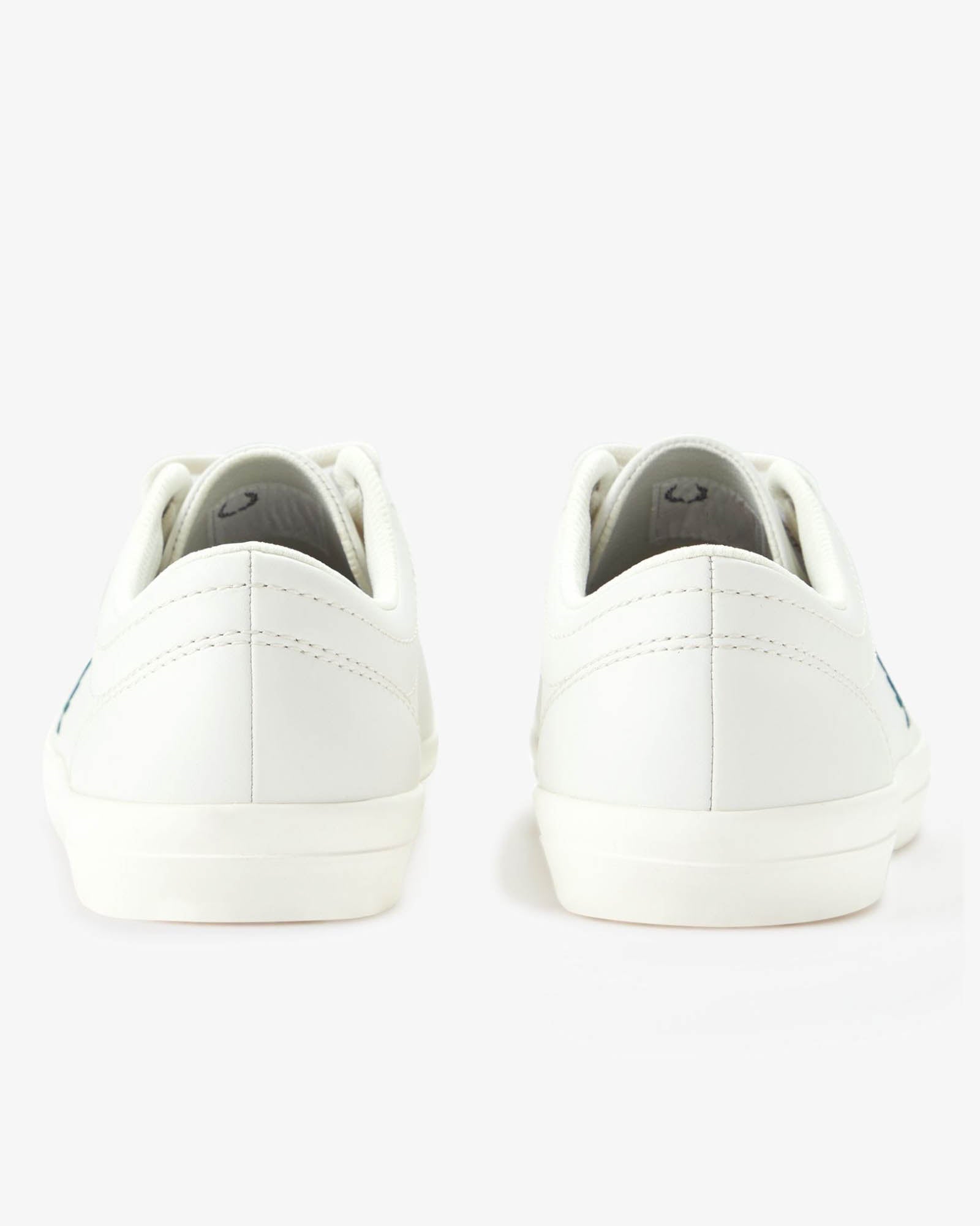 Fred Perry Mens Baseline Leather Trainers in Snow White 303 - Back