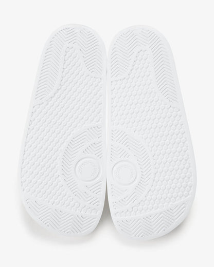 Fred Perry Mens Branded Slider - White/Navy 100 | CHO | Designer Mens Sandals