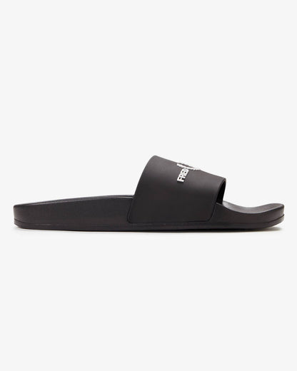 Fred Perry Mens Branded Slider - Black 102 | CHO | Designer Mens Sandals