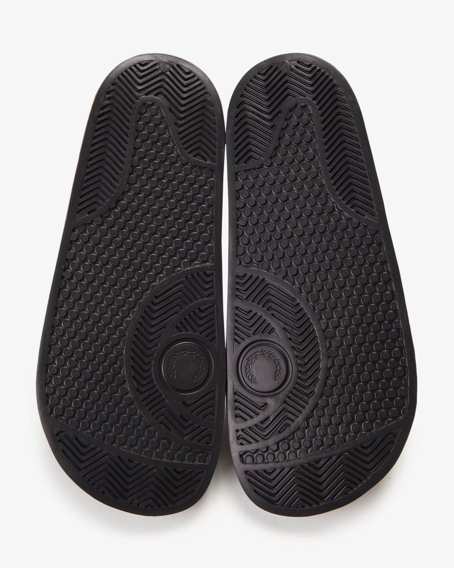 Fred Perry Mens Branded Slider - Black 102 | CHO | Designer Mens Sandals