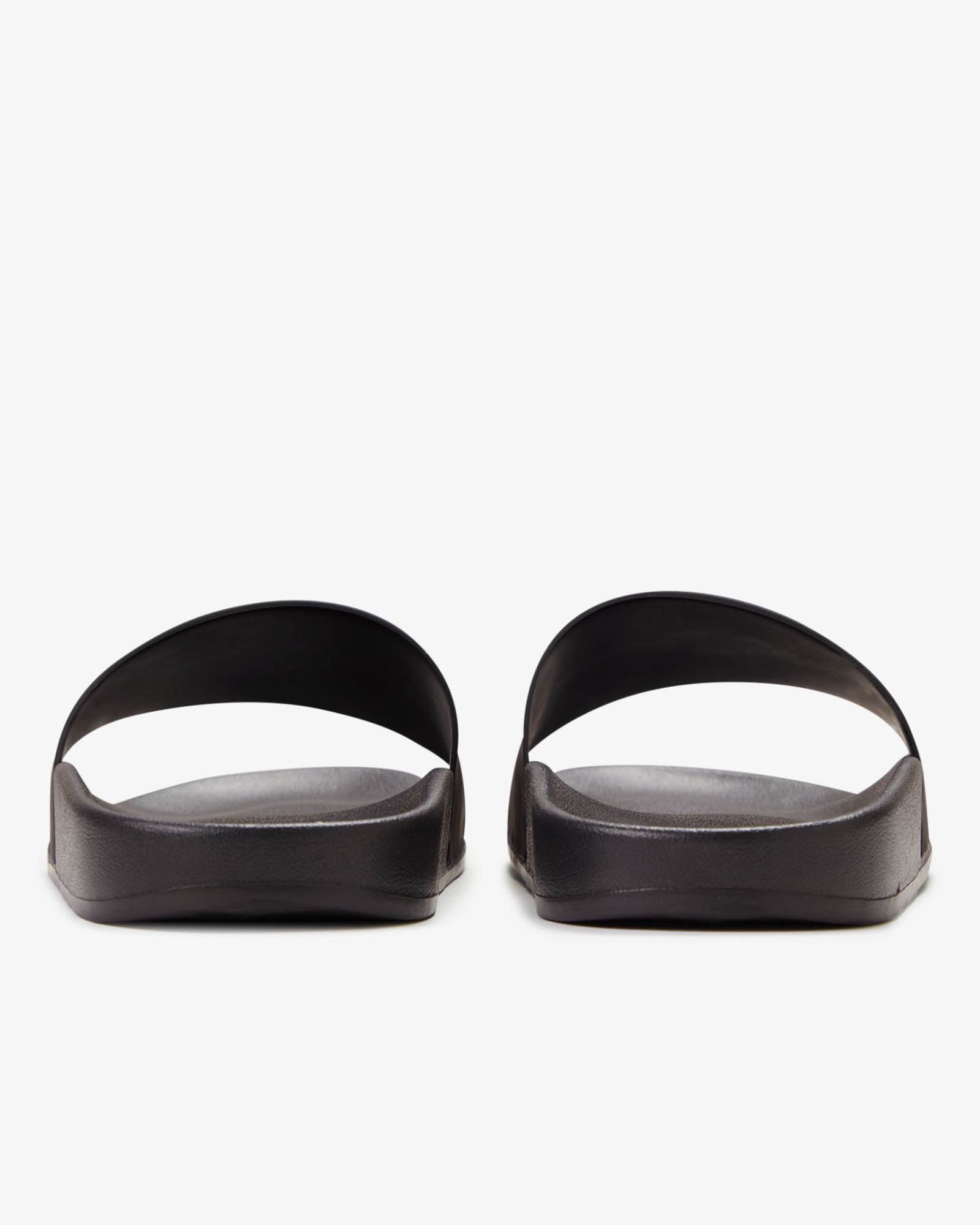 Fred Perry Mens Branded Slider - Black 102 | CHO | Designer Mens Sandals