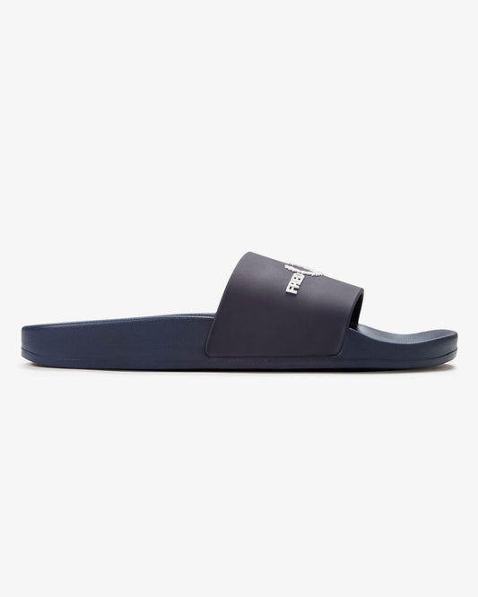 Fred Perry Mens Branded Slider - Navy 608 | CHO | Designer Mens Sandals