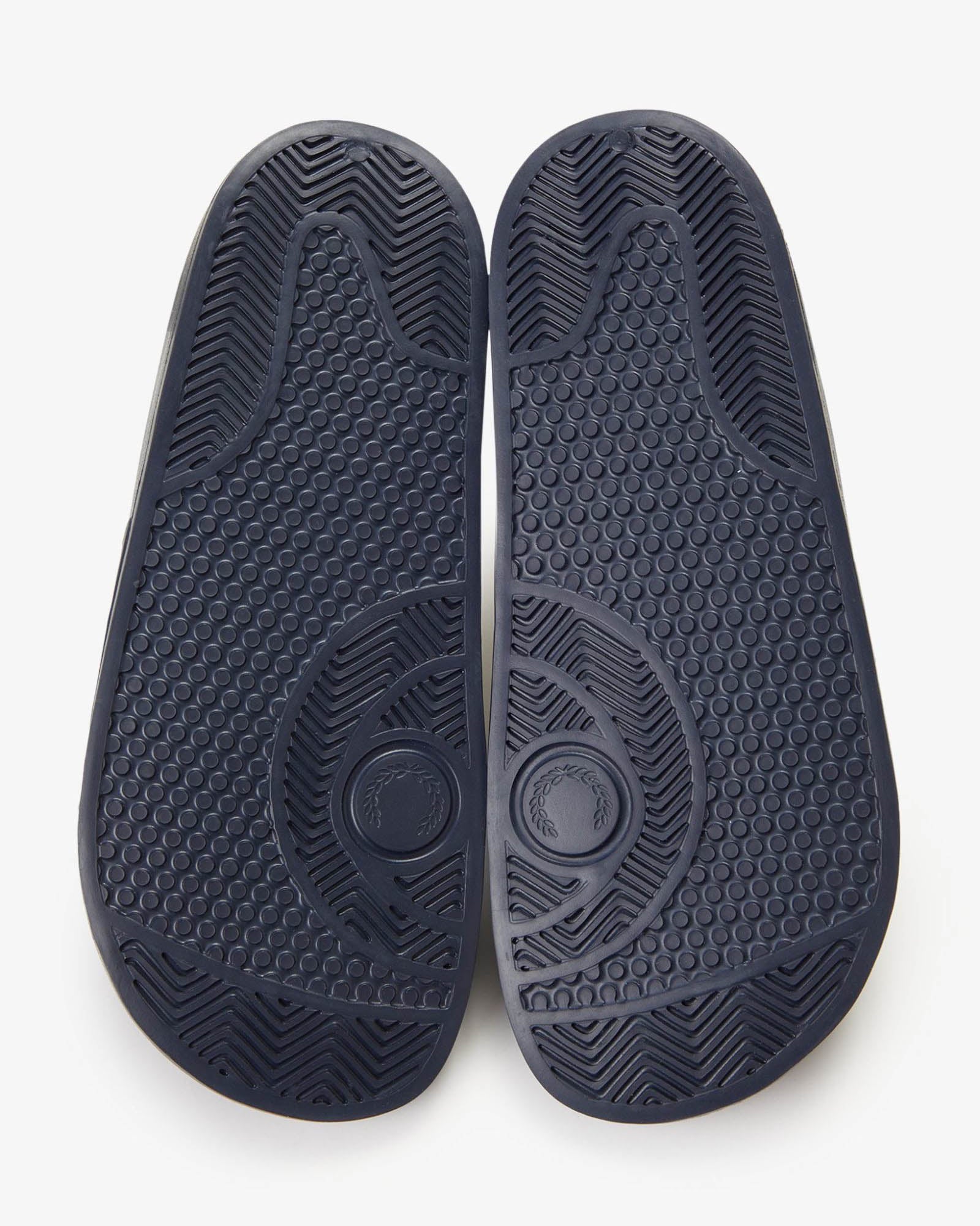 Fred Perry Mens Branded Slider - Navy 608 | CHO | Designer Mens Sandals