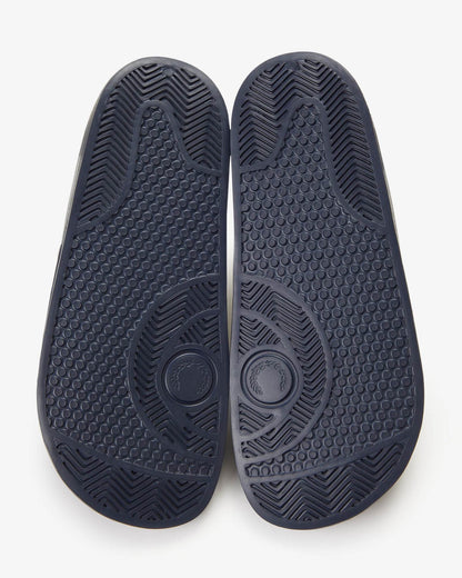 Fred Perry Mens Branded Slider - Navy 608 | CHO | Designer Mens Sandals