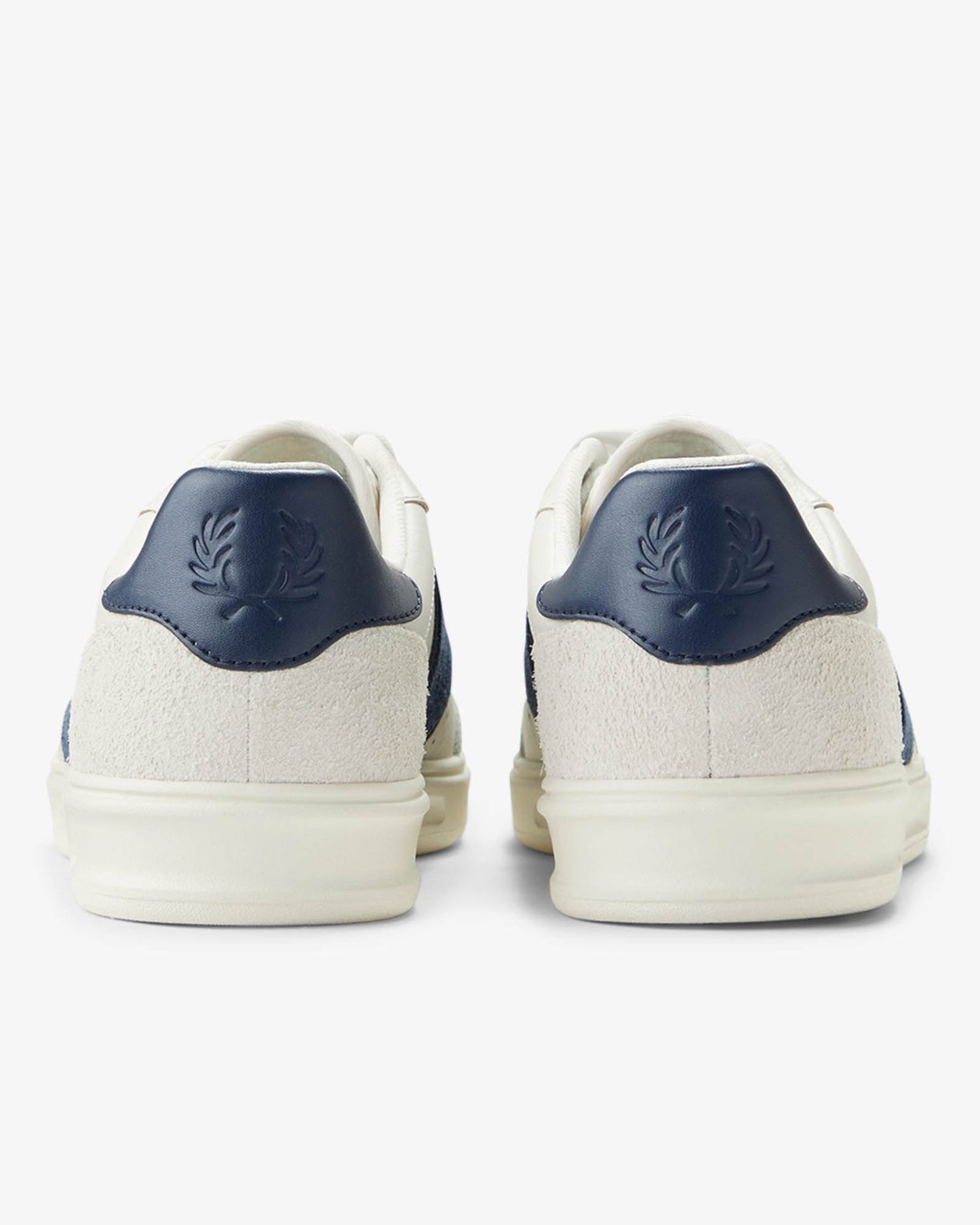Fred Perry Mens B4 Mens Textured Leather/Suede Trainers - Porcelain 254 | CHO | Designer Mens Trainers