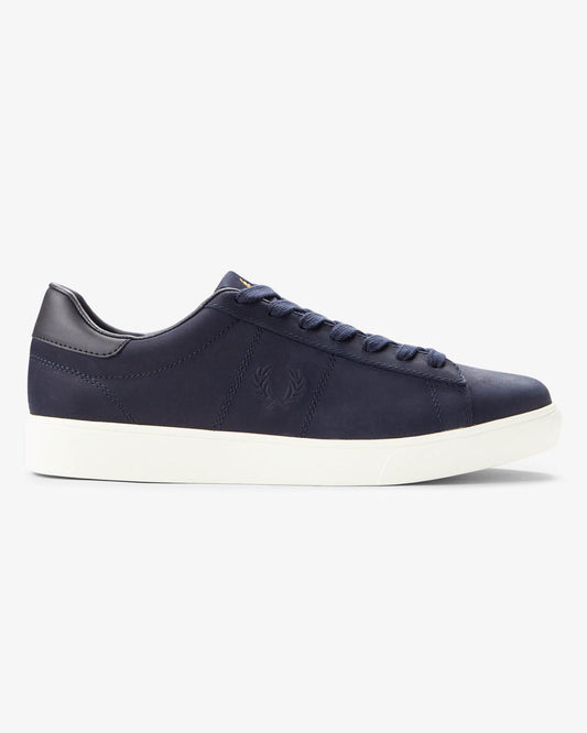 Fred Perry Spencer Nubuck Mens Trainers - Navy 608 | CHO | Designer Mens Trainers