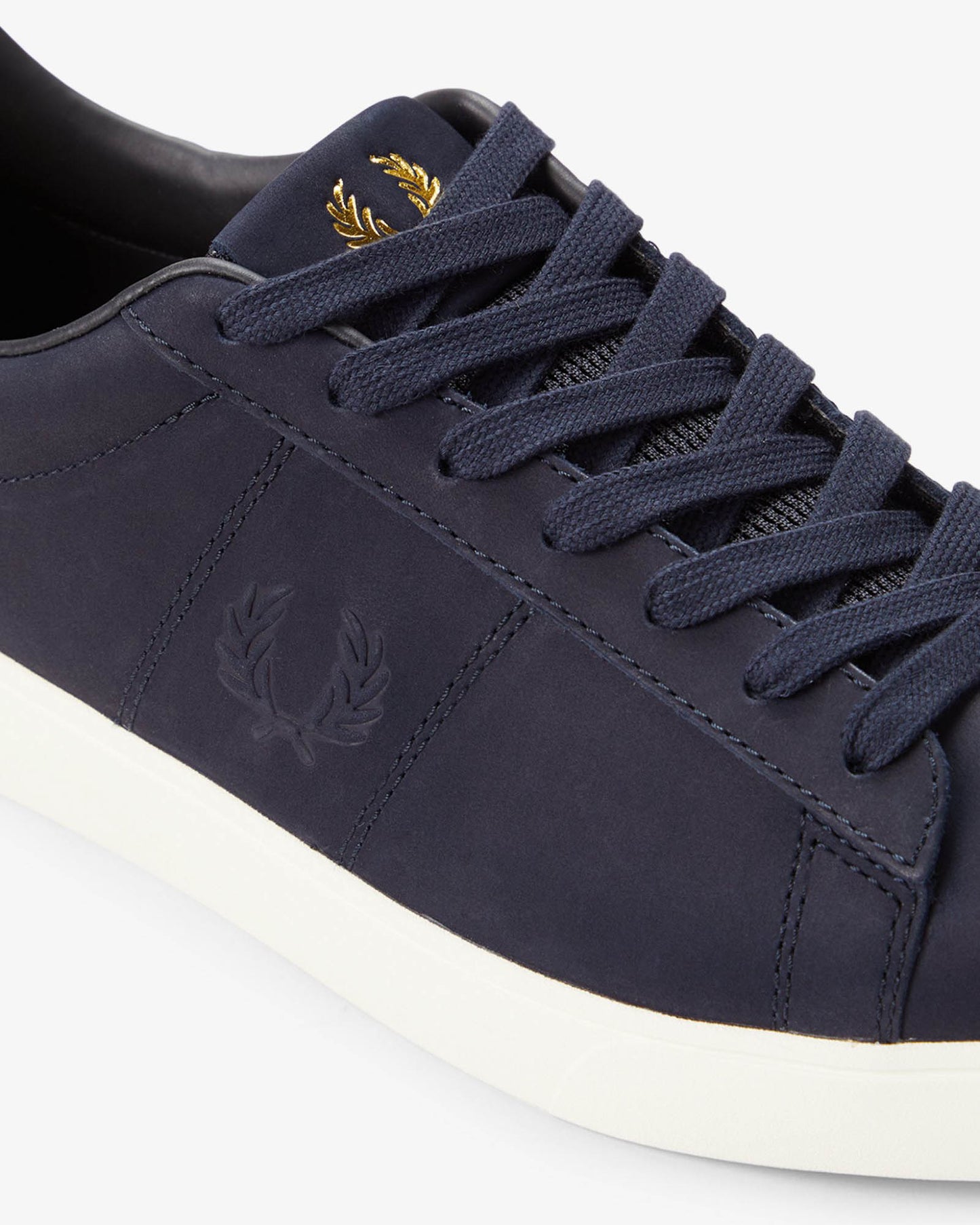 Fred Perry Spencer Nubuck Mens Trainers - Navy 608 | CHO | Designer Mens Trainers