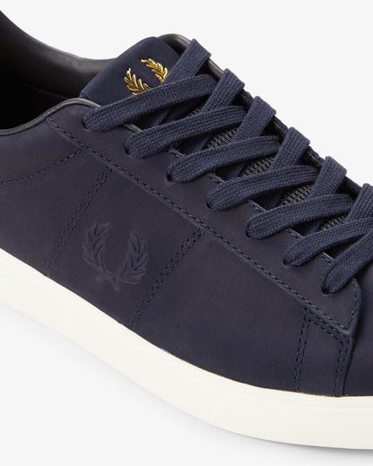 Fred Perry Spencer Nubuck Mens Trainers - Navy 608 | CHO | Designer Mens Trainers