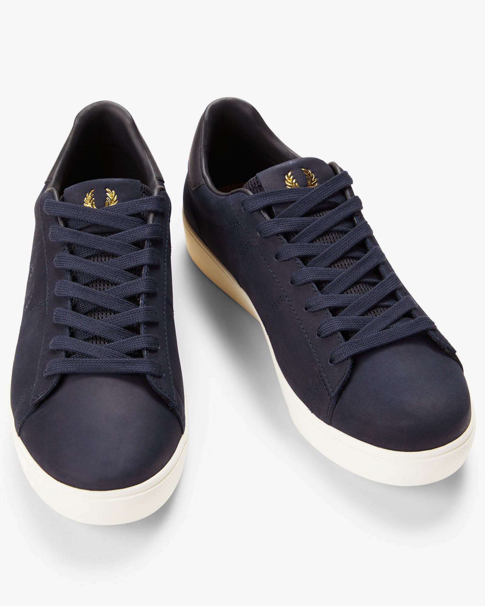 Fred Perry Spencer Nubuck Mens Trainers - Navy 608 | CHO | Designer Mens Trainers