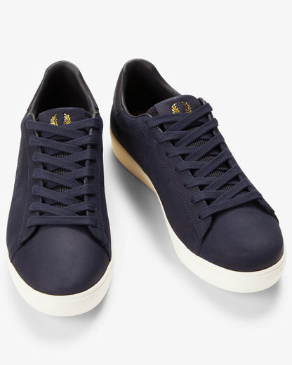Fred Perry Spencer Nubuck Mens Trainers - Navy 608 | CHO | Designer Mens Trainers