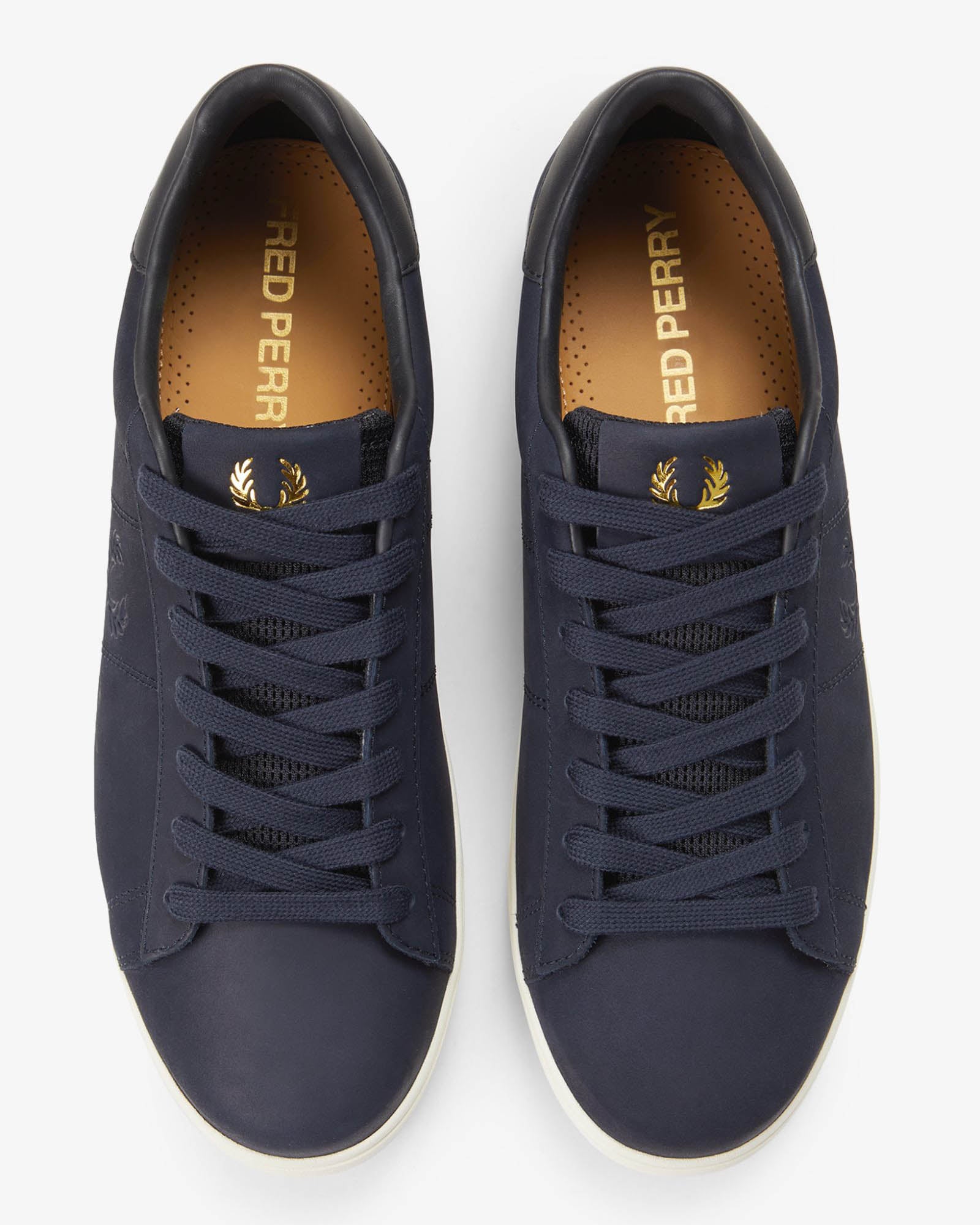 Fred Perry Spencer Nubuck Mens Trainers - Navy 608 | CHO | Designer Mens Trainers