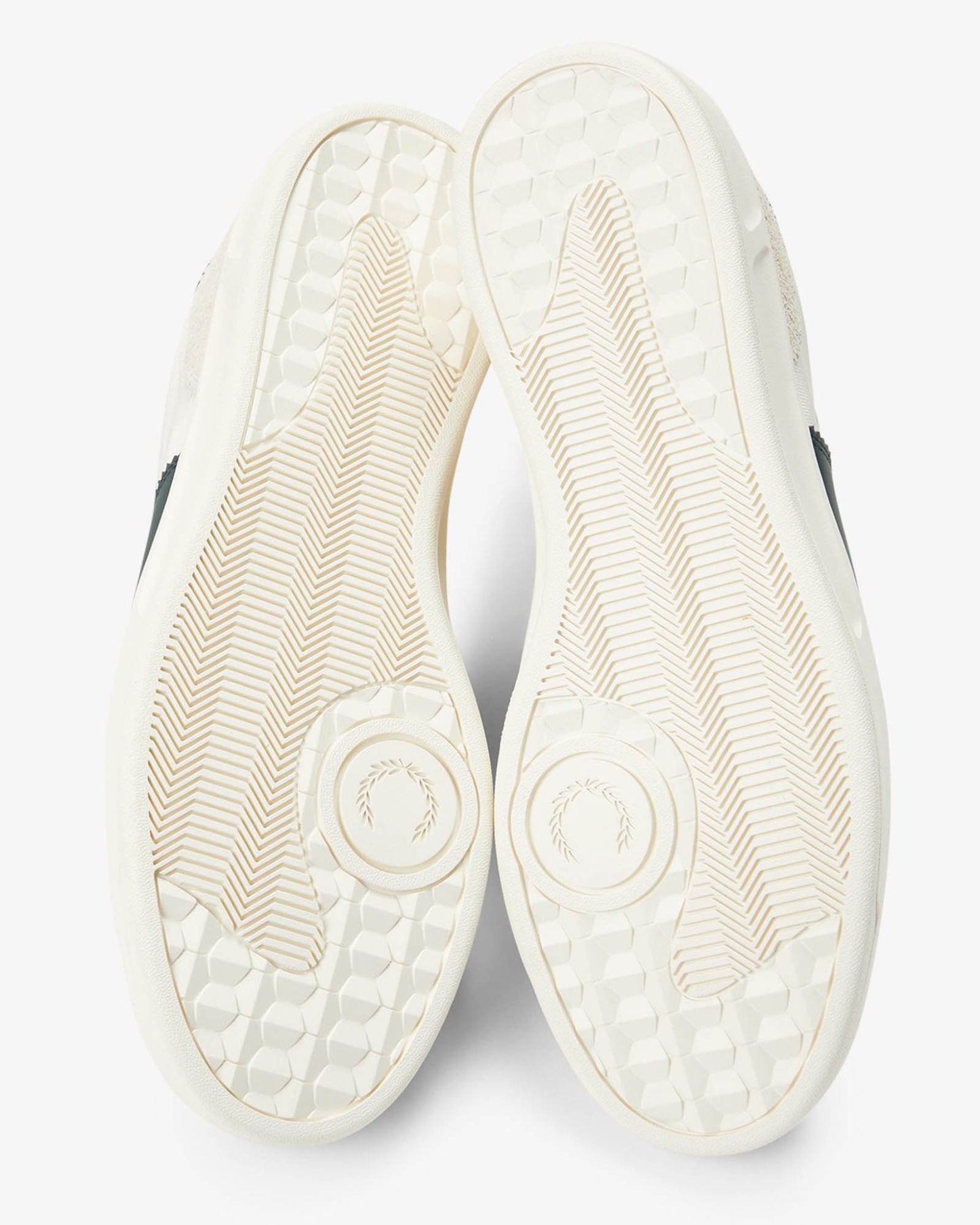 Fred Perry B4 Textured Poly/Suede Mens Trainers - Ecru 560 | CHO | Designer Mens Trainers