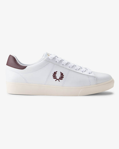 Fred Perry Spencer Mens Leather Trainers - White 490, side
