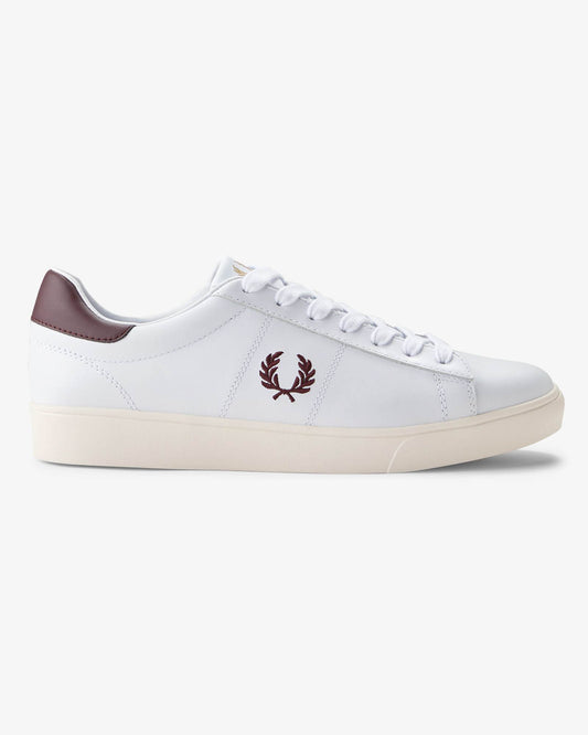 Fred Perry Spencer Mens Leather Trainers - White 490, side