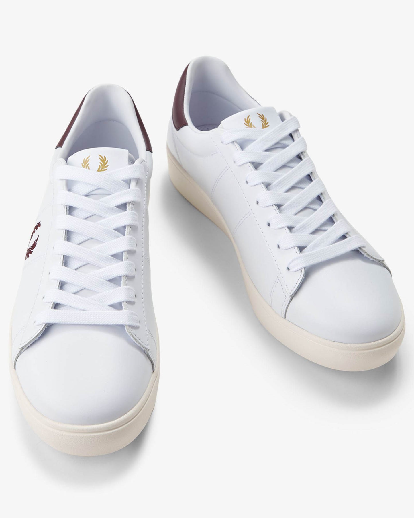 Fred Perry Spencer Mens Leather Trainers - White 490, pair