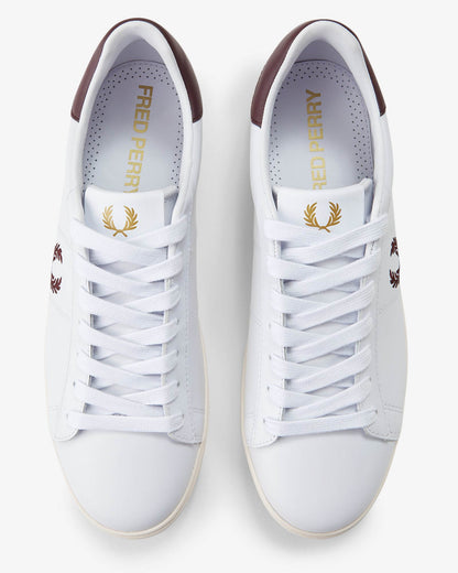 Fred Perry Spencer Mens Leather Trainers - White 490 pair, upper