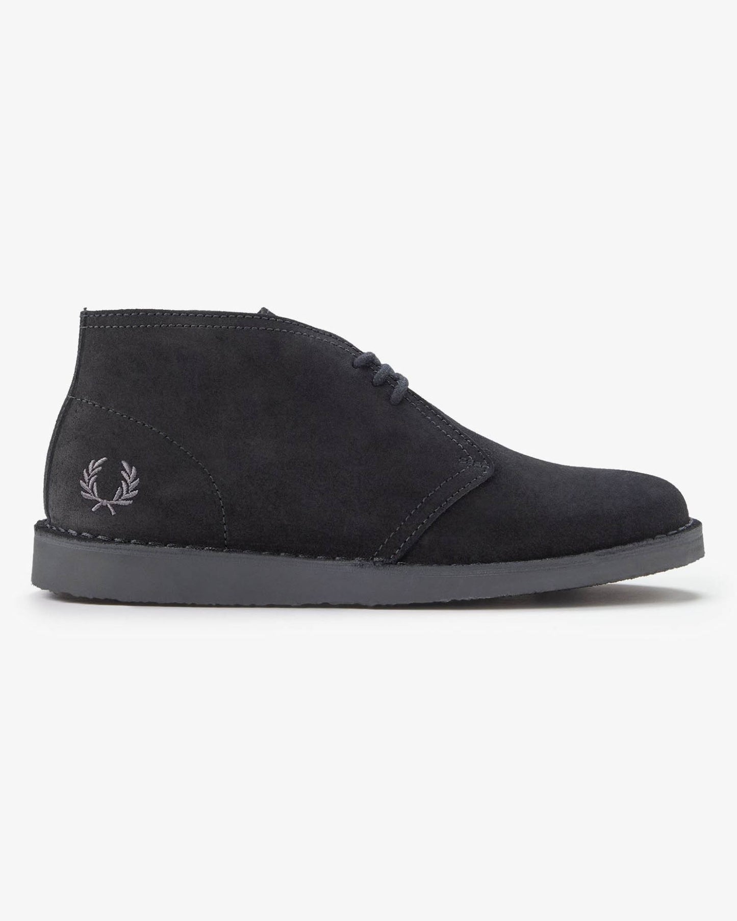 Fred Perry Hawley Suede Mens Desert Boots - Black 220 | CHO | Designer Mens Short Boots - Black 220 - UK8 EU42 US9 - 5063460046792