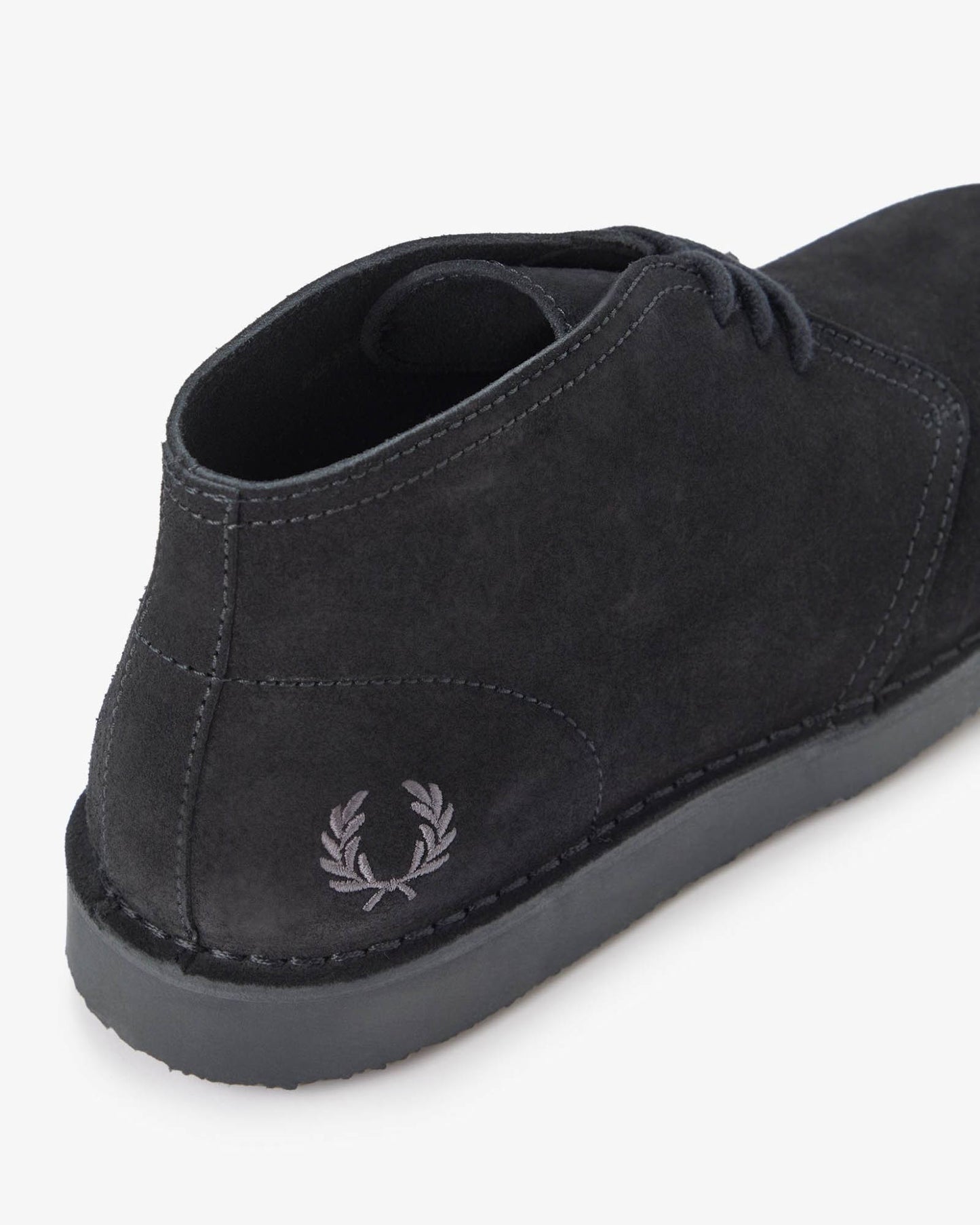 Fred Perry Hawley Suede Mens Desert Boots - Black 220 | CHO | Designer Mens Short Boots