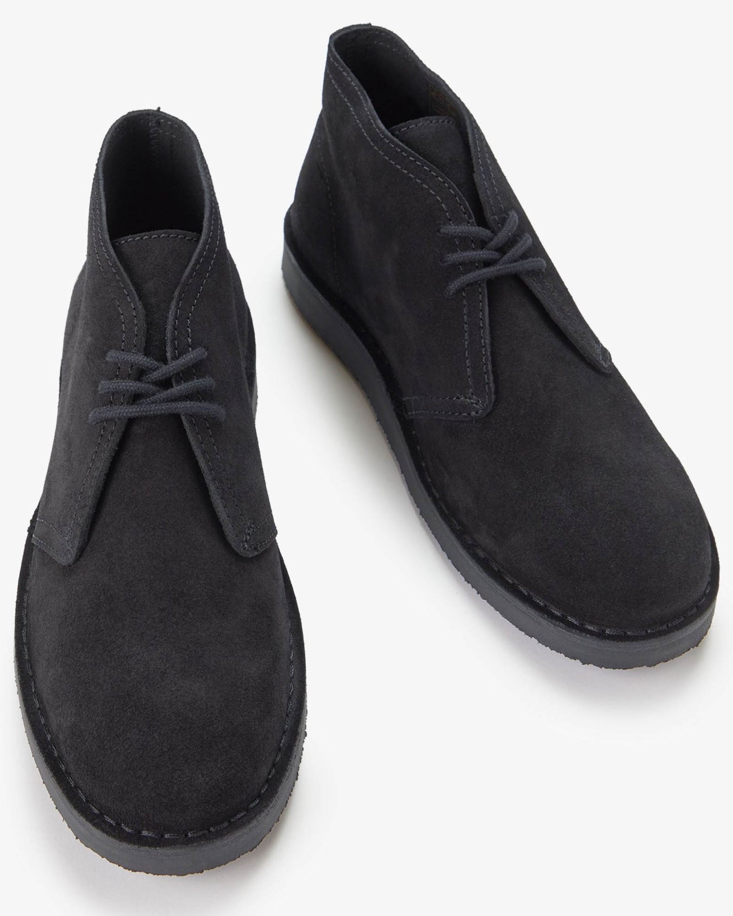 Fred Perry Hawley Suede Mens Desert Boots - Black 220 | CHO | Designer Mens Short Boots