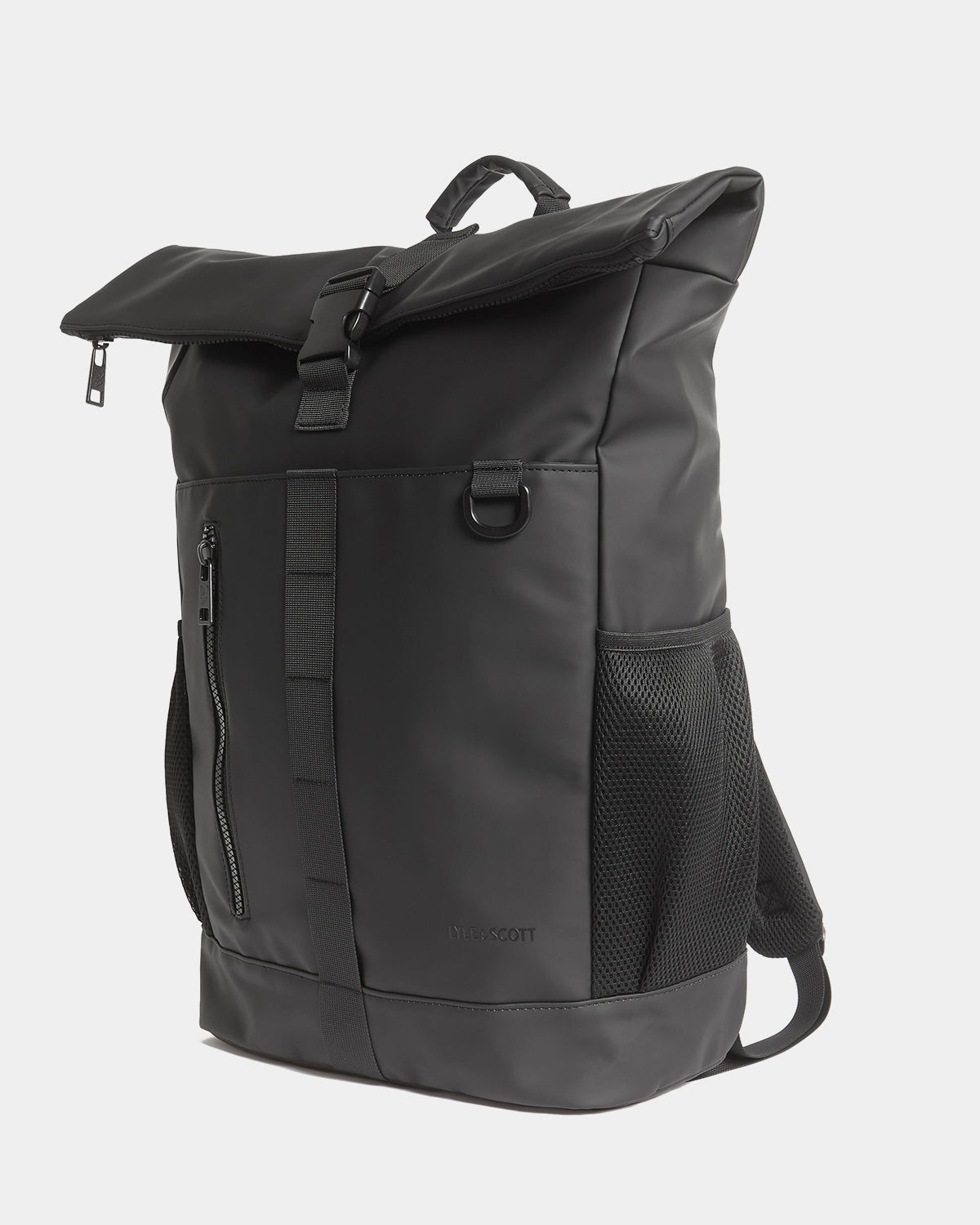 Lyle & Scott Weather Resistant Roll Top Bag - Z865 Jet Black - CHO - Designer Unisex Bags