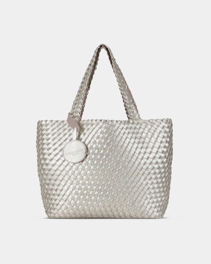 Ilse Jacobsen Reversable Dual Colour Womens Braided Shopper - Atmosphere Platin 149780