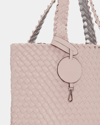Ilse Jacobsen Reversable Womens Braided Shopper - Rose Silver 320710