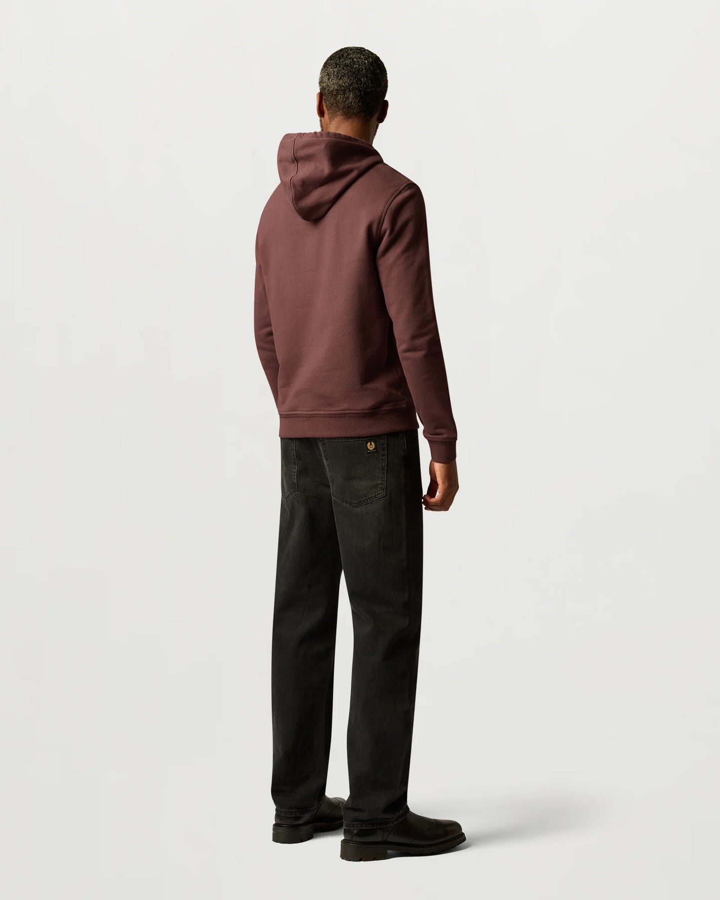 Belstaff Mens Logo Hoodie - Oxblood
