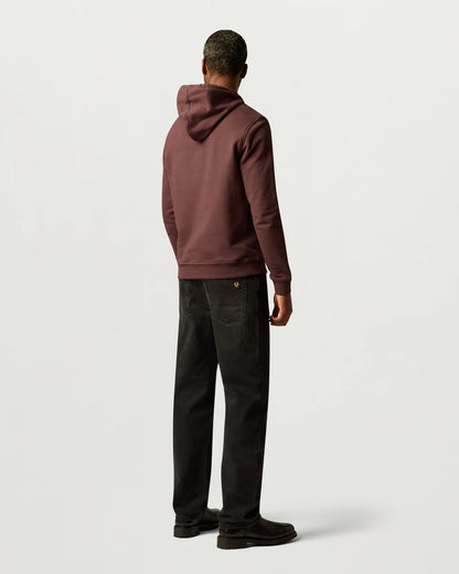 Belstaff Mens Logo Hoodie - Oxblood