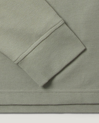 Belstaff Long Sleeved Mens Essentials Polo - Sage Green