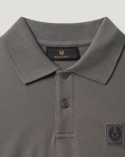 Belstaff Long Sleeved Mens Essentials Polo - Tornado Grey