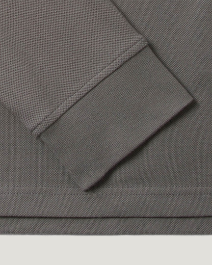 Belstaff Long Sleeved Mens Essentials Polo - Tornado Grey