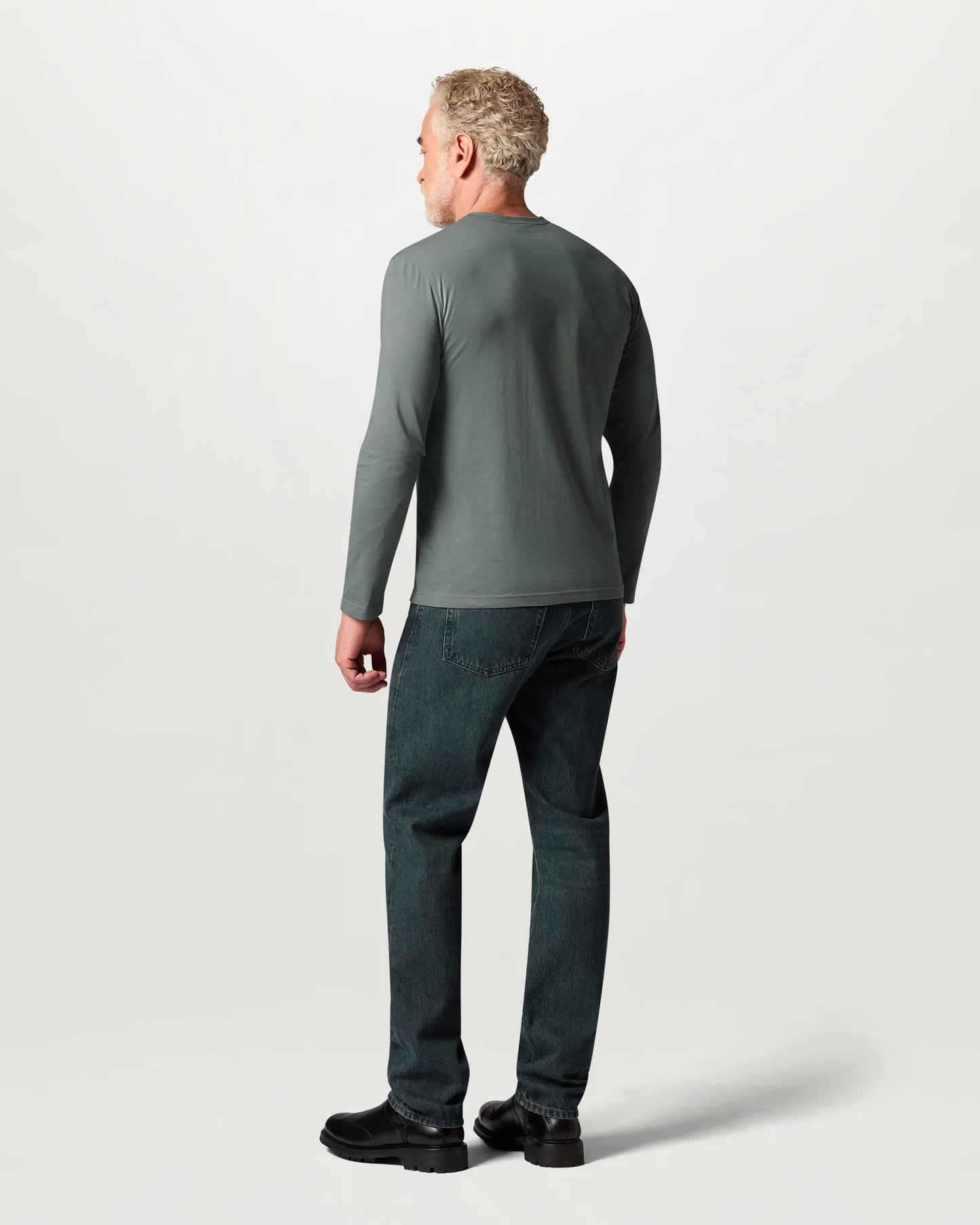 Belstaff Mens Long Sleeved Logo T-Shirt - Atlantic Grey