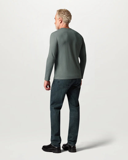 Belstaff Mens Long Sleeved Logo T-Shirt - Atlantic Grey