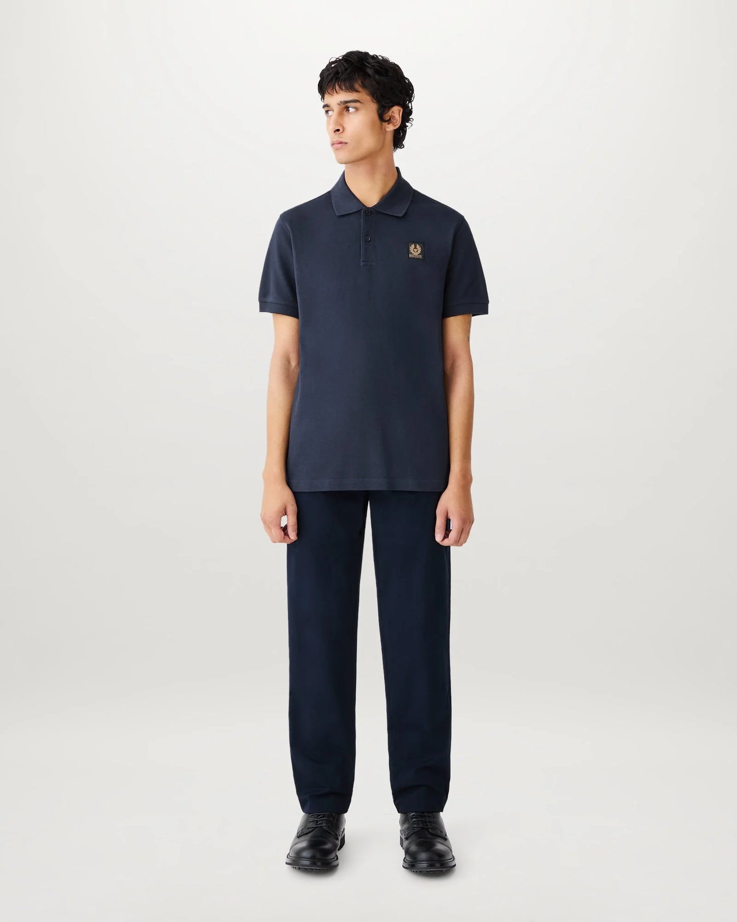 Belstaff Mens Logo Polo - Dark Ink