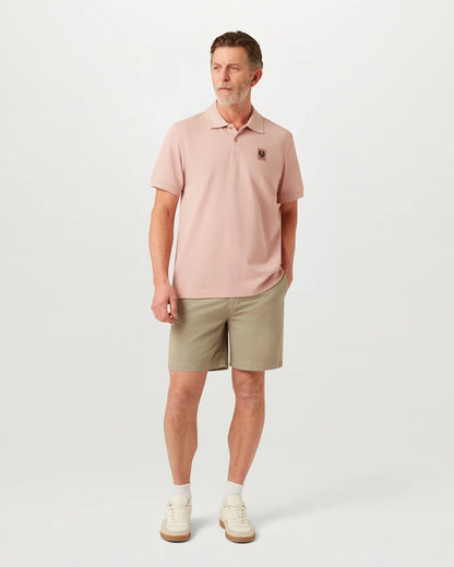 Belstaff Mens Logo Polo - Dusk Pink