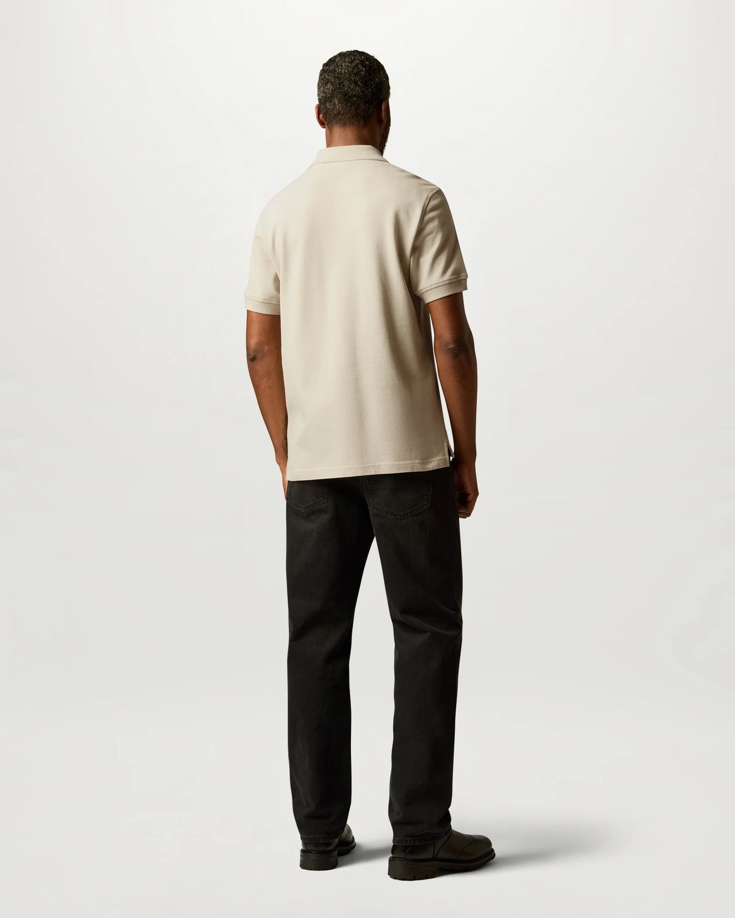 Belstaff Mens Logo Polo - Pale Stone