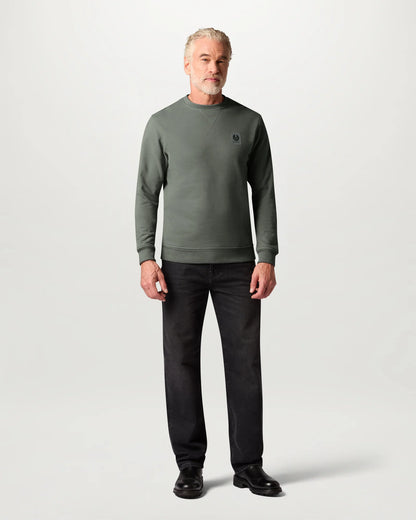 Belstaff Mens Logo Sweatshirt - Atlantic Grey