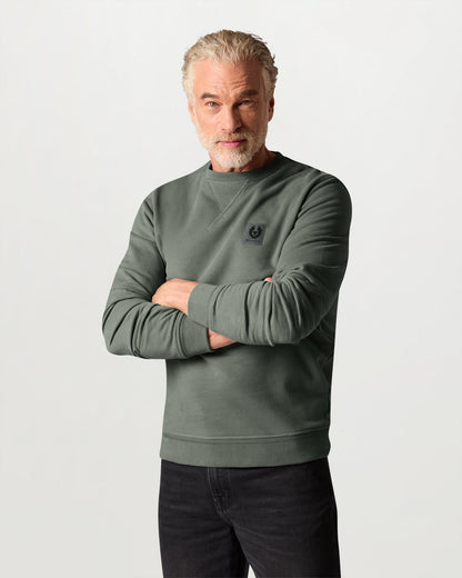 Belstaff Mens Logo Sweatshirt - Atlantic Grey