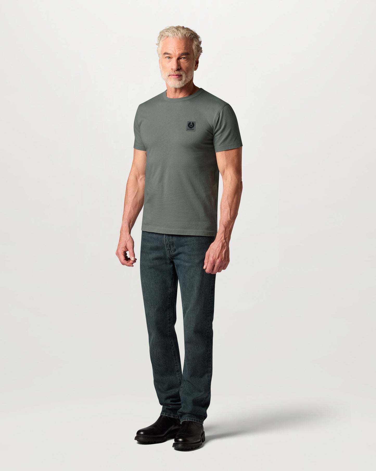 Belstaff Mens Icon Logo T-Shirt - Atlantic Grey