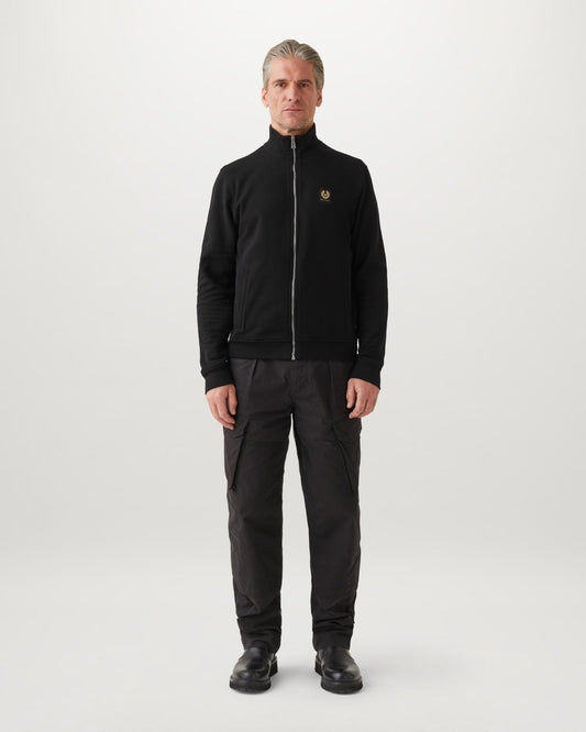 Belstaff Mens Logo Full Zip Sweatshirt - Dark Ink | CHO | Designer Mens Full Zip Sweatshirts