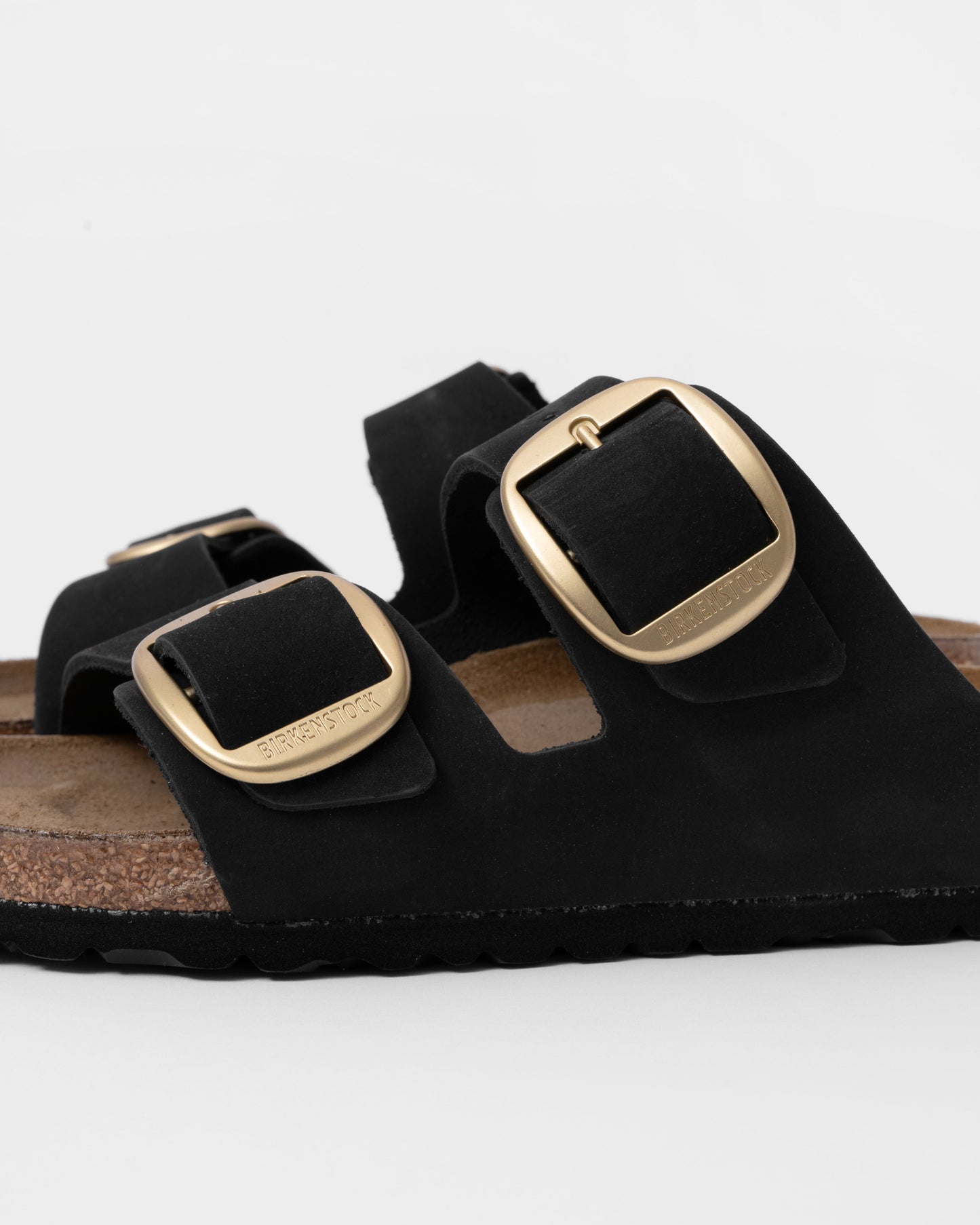 Birkenstock Arizona Big Buckle Nubuck Womens Sandals - Black