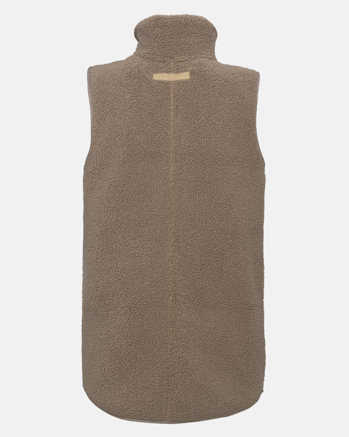 Ilse Jacobsen Long Pile Womens Gilet - Greige 105 | CHO | Designer Womens Pile Gilets