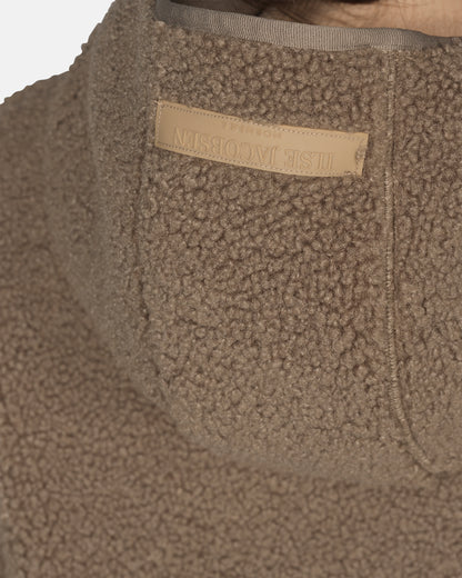 Ilse Jacobsen Bonded Pile Womens Hooded Jacket - Greige 105 | CHO | Designer Womens Pile Jackets