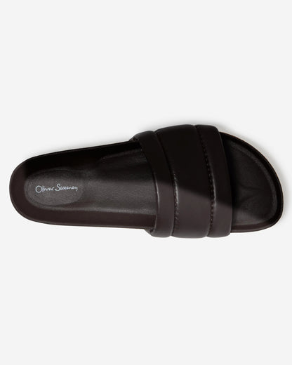 Oliver Sweeney Bornos Leather Mens Slides - Brown | CHO | Designer Mens Sandals