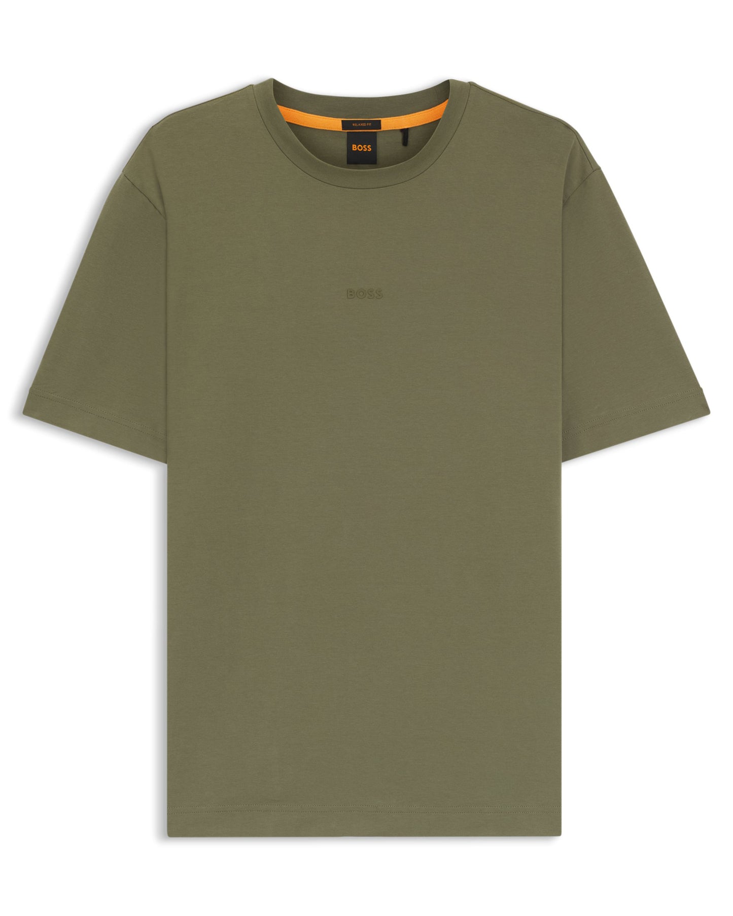 BOSS Orange TChup Mens Crew Neck Small Logo T-Shirt - Open Green 342