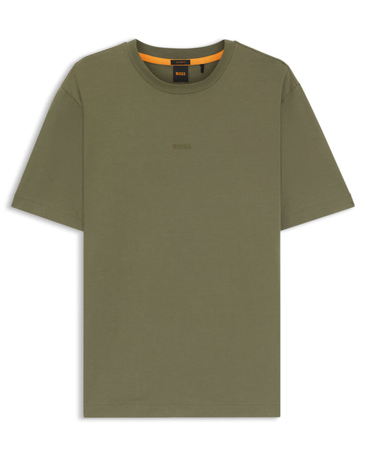 BOSS Orange TChup Mens Crew Neck Small Logo T-Shirt - Open Green 342 - CHO - Designer Mens Logo T-Shirts