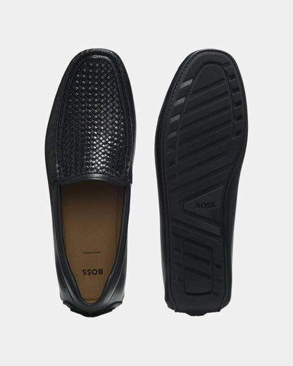 BOSS Orange Noel_Mocc_ltwvr Mens Shoes 50563133 - Black 001 | CHO | Designer Mens Shoes